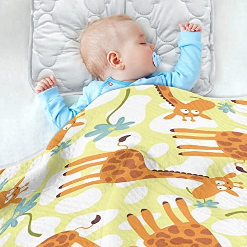 KeePreal foffe girafa flor Cobertores de bebê para meninas meninos bebês bebês, macacão macio de bebê manta de pelúcia para carrinho de carrinho recém -nascido