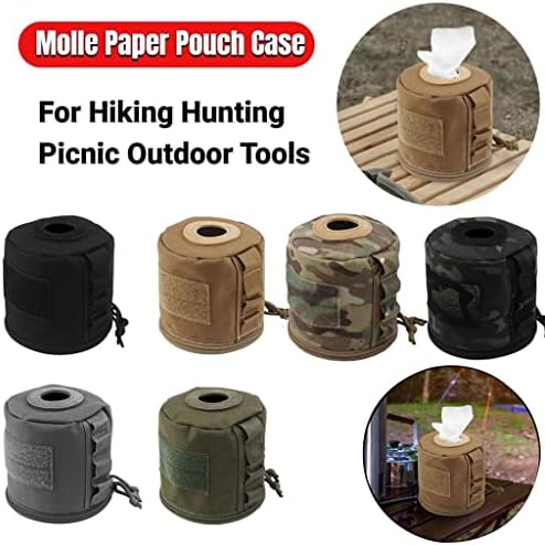 Bolsa de armazenamento de papel rolo tático ， caixa de tecido molle militar, dobrável portátil ， para caminhada de acampamento ao ar livre