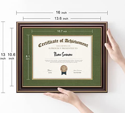 Lesymor 8.5x11 Diploma Frame - Matte Reddish Brown Wood Color Frame - Feito para certificados, tamanho do documento de 8,5x11 polegadas