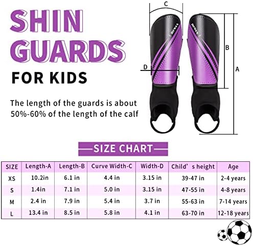 Newox Soccer Shin Guards Crianças Juventude - Shin Pads Protection Boys Shin Guards Juventude de futebol - Guardas de futebol