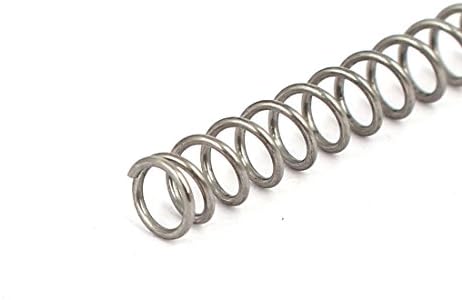 Aexit 0,4mmx4mmx305mm 304 Springs aço inoxidável Compressão Springs Compressão Springs Silver Tom