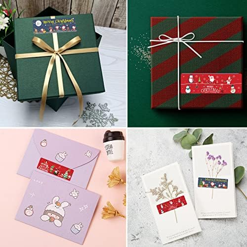 Feliz Natal adesivos rótulos Roll, tags de natal envelope selações doces partido de chocolate caixa de presente cofre alces flocos de