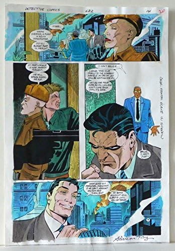 Detetive Comics 682 Page 14 Batman Color Comic Production Art assinado Roy com CoA