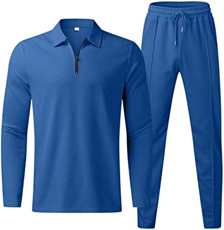 Mens sets 2 peças roupas de camisa de moda de ataus casuais Conjunto casual de manga longa e calça masculino