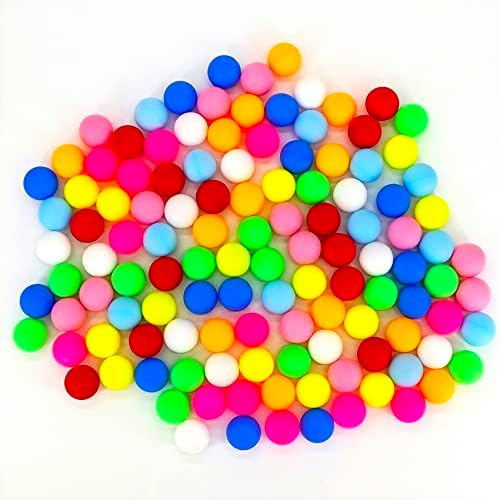 120pcs/mix mix de entretenimento colorido pingue pongue bolas de granel-40mm, 2,4g de tênis de tênis de mesa para jogos de festa, jogo criativo, artes de bricolage, artesanato, brinquedos de gatos, decoração