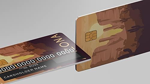 Adesivo de cartão com estilo retro Arizona Grand Canyon - adesivo de vinil para transporte, cartão -chave, cartão de débito, pele de crédito, cobertura e personalização do cartão bancário sem bolha, slim e à prova d'água cobertura -4pcs