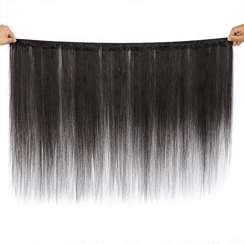 Facotes de cabelo humano retos 16 18 18 polegadas Remy Brasy Hair Weave Double Weft Haf Hair Extensions Natura