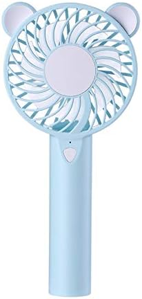 YCZDG Air Fan Cartoon fofo Handheld Fãs recarregáveis ​​USB LED LEVEL Light Portable Air Reloling Fan Mini