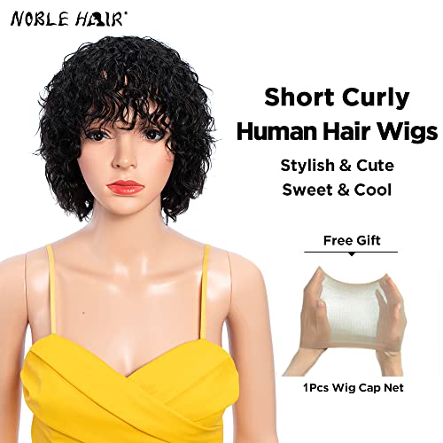 Perucas curtas e encaracoladas para mulheres negras Nenhuma renda frontal bob human perucas curtas perucas de cabelo humano