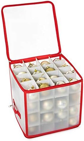 Recipiente de armazenamento de ornamentos de Natal de Yowein, 600d Oxford Fabric Bolas de Natal Caixas de armazenamento, 4