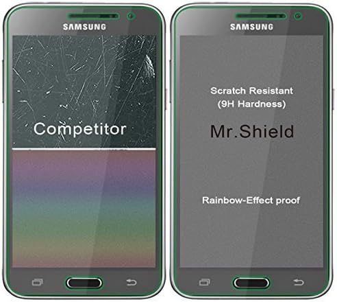 Mr.Shield [5-Pack] projetado para Samsung Galaxy J3 / Galaxy J3 [não será para o J3 Prime] [vidro temperado] Protetor de tela com substituição ao longo da vida
