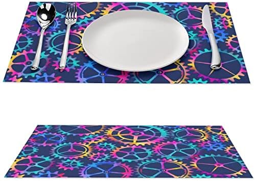 Artilha colorida Tanta de mesa de PVC Placemats Placemats Tableto de mesa Pad para mesa de jantar