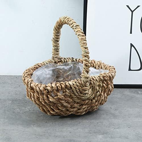 Zerodeko Rattan Basket Flor Girls Cestas de cesta de casamento rústico cesto de country country cesto de armazenamento