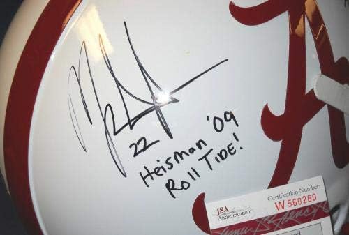 Mark Ingram Eddie Lacy Autografado Alabama Roll Tide FS Capacete JSA 6 INSC - Capacetes da faculdade autografados