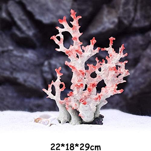 Wpyyi cor rosa resina artificial ornamento de coral marinho para tanques de peixes decoração de decoração de decoração de