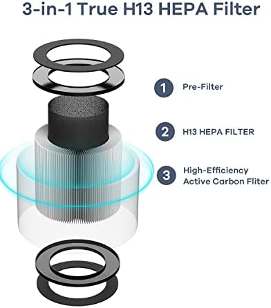 Purificador de ar Ganiza Filtro de substituição A10, filtro H13 H13 True HEPA apenas para B0B49ZR1KN