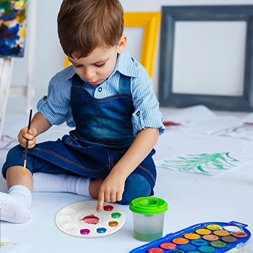 Vicasky Brush -Brush Conjunto Kids Terno Pincadeiras de pintura de pintura com prato, incluindo 10 PCs Brushes de pintura