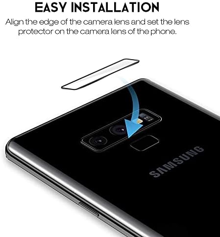 LK [2 + 3 pacote] Compatível com o Samsung Galaxy Note 9, 2 Protetor de tela de pacote + 3 Protetor de lente de câmera de embalagem,