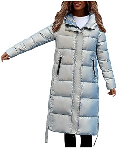 FMCHICO Feminino espessado espessou a jaqueta longa no inverno do parka Puffer