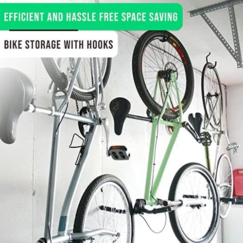 ETOOLIA 4 Pacote para serviços de armazenamento de garagem extra -grande e pesados ​​- ganchos de bicicleta para parede e teto