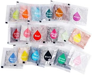 Kits de corante tie, 18 cores de corante de tie all-in-1 permanente com 36 pigmentos de bolsa, elásticos, luvas e tampas de mesa para