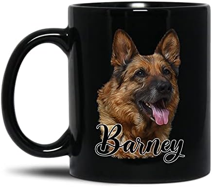 Pastor alemão personalizado cachorro preto caneca de caneca de caneca para cães amante cachorro cachorro cachorro mãe, alemão