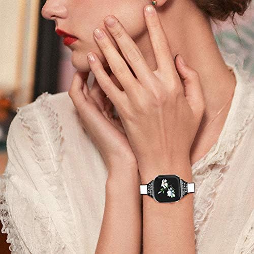 Joyozy Cleance Bandas de aço inoxidável compatíveis com Fitbit Versa/ Versa Special Edition/ Fitbit Versa Lite/ Fitbit Versa 2 Relógio Smart, pulseira de pulseira clássica