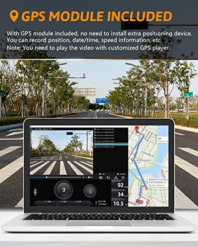 Dash Cam AQV, Dash Cam Front 4K GPS embutido, sensor Snoy IMX335, Monitor de Estacionamento, Super Visão Noturna, WDR, G-Sensor,