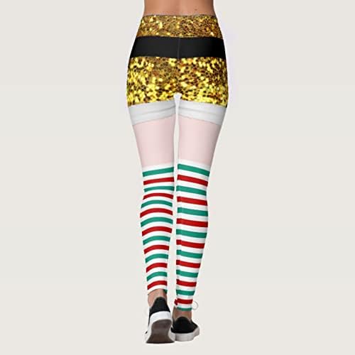Calças cáqui para shorts para mulheres para Saiin Women Women Custom Christmas Impresso