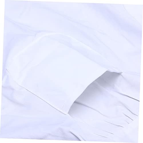 Avental de avental de algodão de avental upkoch, avental curto avental curto com bolsos de algodão na cintura de avental branca