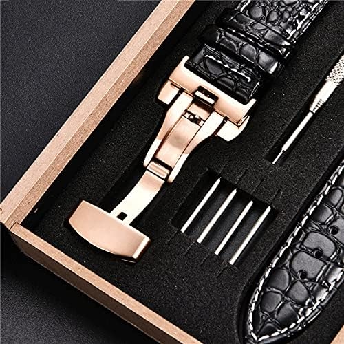 Douba Leather Watch Band 18mm 19mm 20mm 21mm 22mm 24mm homens homens pulseira de couro com acessórios de banda de banda de pulseira