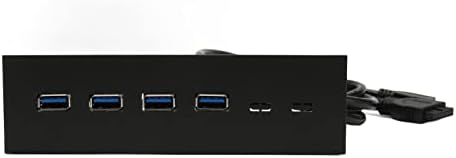 Painel frontal de 5,25 polegadas, mídia multifuncional PC Dashboard 19pin Connector, USB 3.0 Metal Optical Drive Bay 4