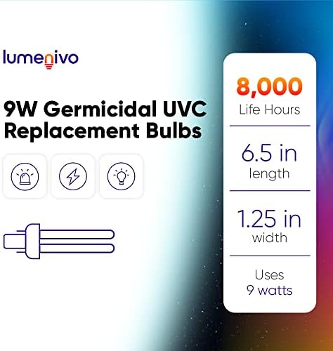 Bulbo UV de purificador de ar 9W por lumenivo-lâmpada G23 de luz UV 9WATT UV para Sunsun 9WHW-303B 304B 404B JUP-01