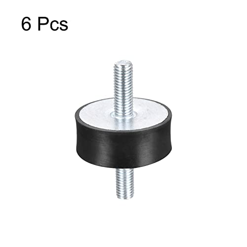 UXCELL M10X28MM Montagens de borracha, 6pcs Anti -vibração Isolator Studs Macho de amortecedor para compressores de ar, motor