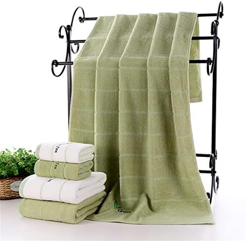XDCHLK 3 peças conjunto de toalhas brancas cores verde toalhas de banheiro algodão Acessórios para banheiros bordados