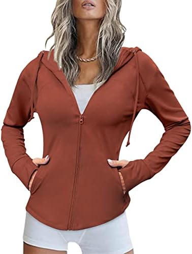 Jaqueta de treino feminina de coorun slim fit esportes jaqueta esportiva completa zípe de capuz com capuz de jaqueta de bolso de