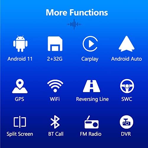 2GB 32GB Android 11 Car Rádio para Toyota Camry 2012 2013 2014 Tela de toque estéreo Apple CarPlay Android Auto GPS SWC Tela