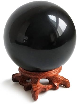 Mina Heal Obsidian Crystal Ball 100 mm /4 polegadas diâmetro para fengshui, meditação, cura de cristal, esfera de adivinhação,