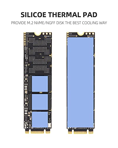 Zorbes® M.2 SSD dissipador de calor, alumínio M.2 2280 SSD inviol de calor com silicone térmico para pc / ps5 m.2 pcie nvme ssd ou