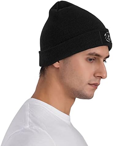 Taijlao unus annus knit chapéu homem mulher woman inverno chapéu de gorro quente suave e elástico boné de esqui preto preto