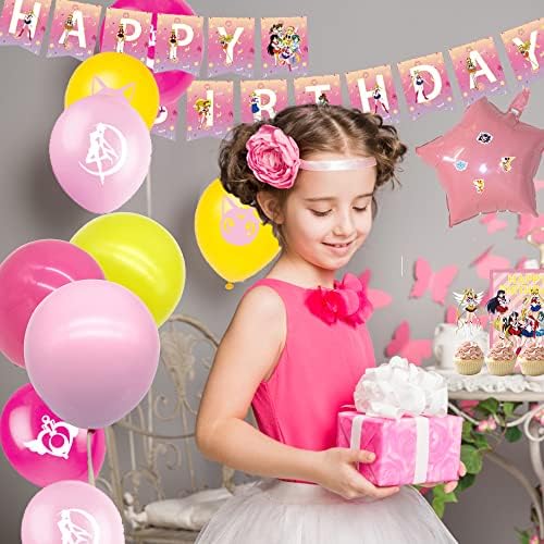 Decorações de festa 125pcs de festas de festa para crianças, incluindo cenário, balões, faixa de feliz aniversário, caçadores de capotamentos favores de festa