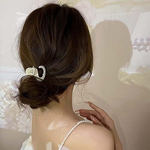 Clipe de cabelo de estilo coreano Houchu vintage Retro Cabeçalho Pequeno cor sólida Carra de cabelo elegante e elegante