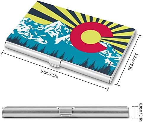 Bandeira do Colorado Id Funny Business Nome do cartão Case Os titulares de proteção organizador de caixa de proteção para homens mulheres