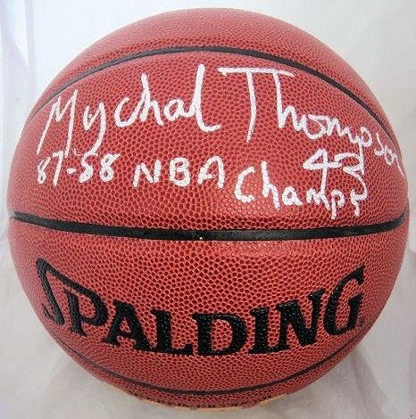 Mychael Thompson assinou Spalding I/S Basketball JSA - Basquete autografado