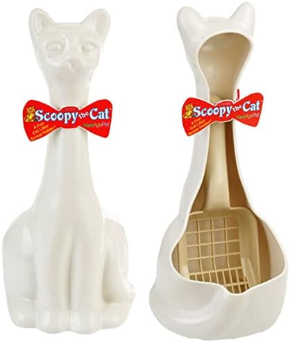 New Age Pet Scoopy Cat Titular com Scoop, branco