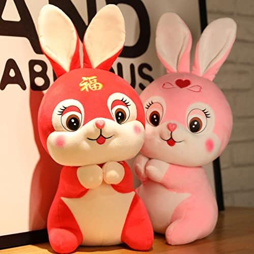 Operitacx Plush Rabbit Toy Chinese Bunny Backed Animal 2023 Rabbit Ano Mascote Dollo