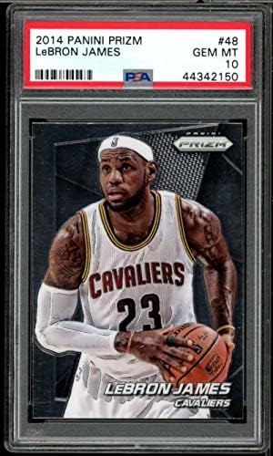 Cartão LeBron James 2014-15 Panini Prizm 48 PSA 10 - Cartões de basquete não assinados