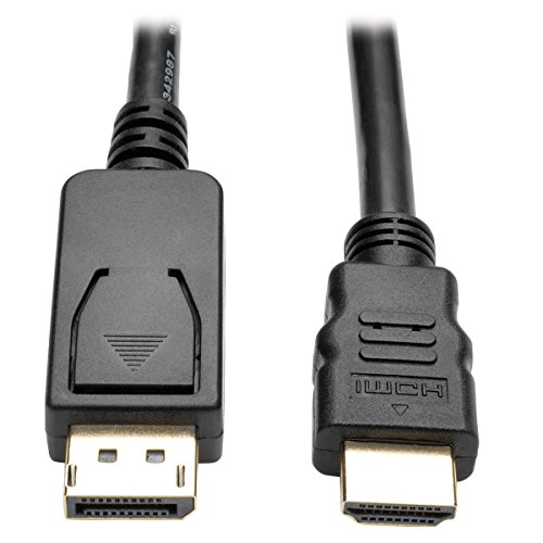 Tripp Lite DisplayPort para o cabo adaptador ativo HDMI, DP com trava para HDMI, UHD 4K x 2k/1080p, 6 pés, preto