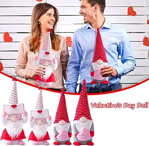 2pcs Decorações de gnomos do Dia dos Namorados, decoração de gnomo de namorados feitos à mão, Sr. e Sra.