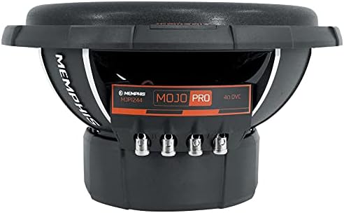 Memphis Audio MJP1244 12 em 1500 Watt Mojo Pro Car Subwoofer DVC 4 Ohm Sub, Black